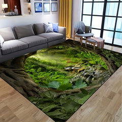 Sunshine Forest&Stream Non-slip Rug Machine Washable Waterproof Carpet