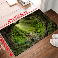 Sunshine Forest&Stream Non-slip Rug Machine Washable Waterproof Carpet
