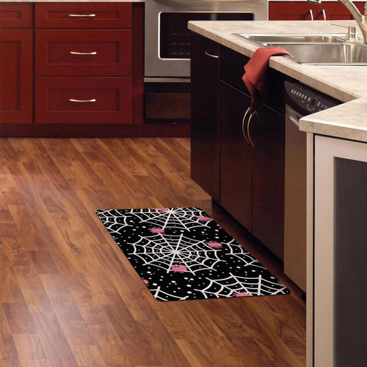 Halloween Spider Web Printed Mat Soft Carpet Room Decor