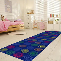 Colorful Circles Seating Classroom Carpet Rainbow Area Rug