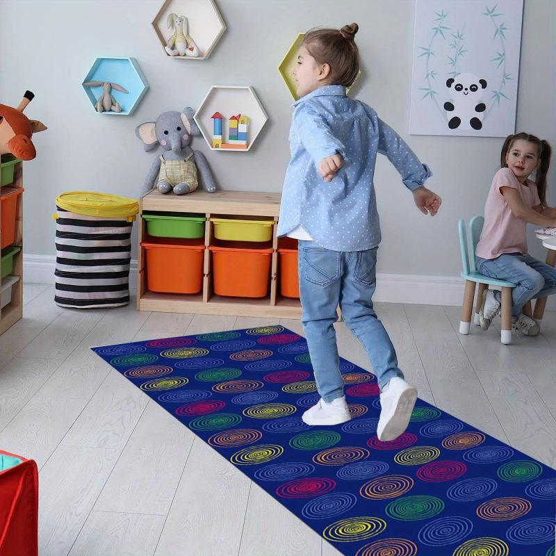 Colorful Circles Seating Classroom Carpet Rainbow Area Rug