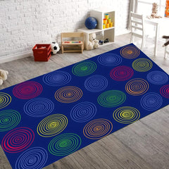 Colorful Circles Seating Classroom Carpet Rainbow Area Rug
