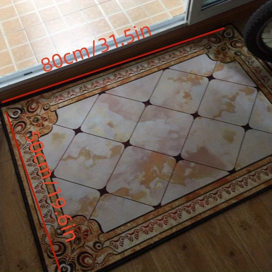 Marble Print Area Rug Soft Carpet Vintage Floor Mat Indoor Outdoor