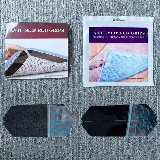 4 Pcs Reusable Non-slip Carpet Tape Foam PU Removable Carpet Stickers