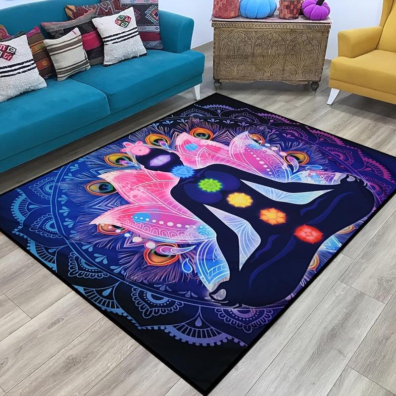 Chakra Meditation Spiritual Yoga 3D Print Area Rug