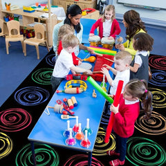 Children's Colorful Circles Carpet for Kindergarten