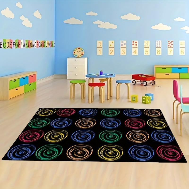 Children's Colorful Circles Carpet for Kindergarten