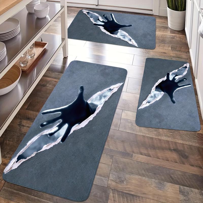 Halloween Rug Witch Ghost Doormat Indoor Outdoor Entrance Mat