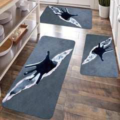 Halloween Rug Witch Ghost Doormat Indoor Outdoor Entrance Mat