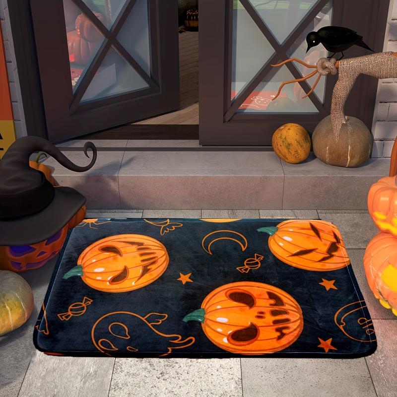 Halloween Pumpkin Area Rug Creative Floor Mat Kids Room Decor