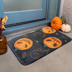 Halloween Pumpkin Area Rug Creative Floor Mat Kids Room Decor