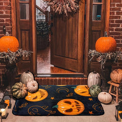 Halloween Pumpkin Area Rug Creative Floor Mat Kids Room Decor