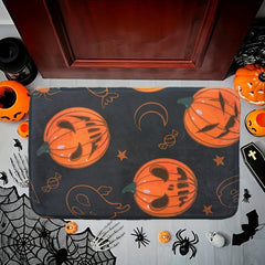 Halloween Pumpkin Area Rug Creative Floor Mat Kids Room Decor