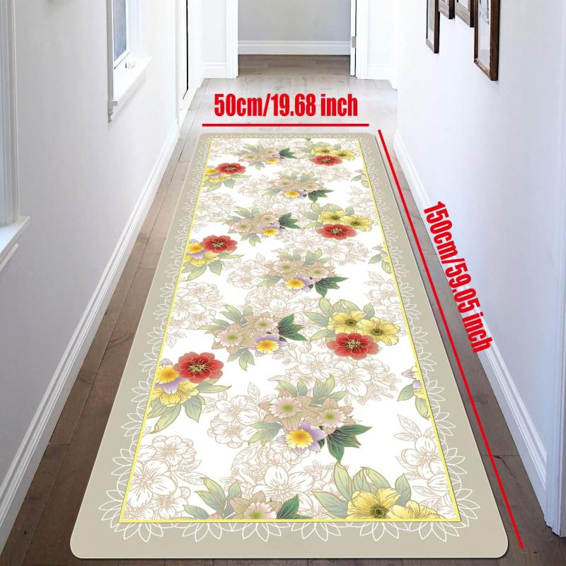 Romantic Farm Soft Kitchen Floor Mat Non-slip Waterproof Runner Rug