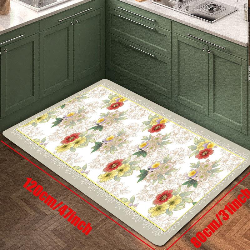 Romantic Farm Soft Kitchen Floor Mat Non-slip Waterproof Runner Rug