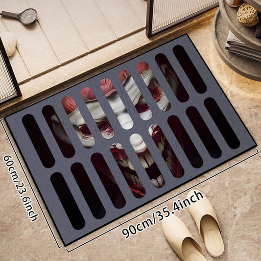 Halloween 3D Illusion Clown Door Mat - Non Skid Carpet