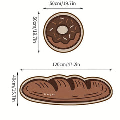 Cartoon Bread Bath Rug Non-slip & Absorbent Bathroom Mat