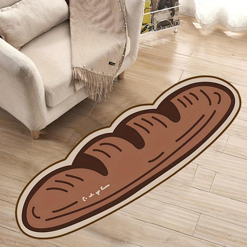 Cartoon Bread Bath Rug Non-slip & Absorbent Bathroom Mat