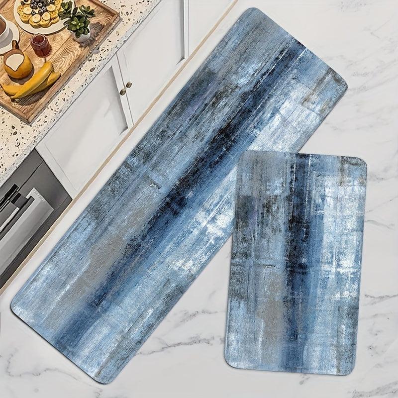 Soft Kitchen Floor Mat Vintage Abstract Area Rug Non slip Waterproof Kitchen Mat