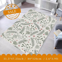 Vintage Christmas Tree & Snowflake Kitchen Rug Non-slip Mat