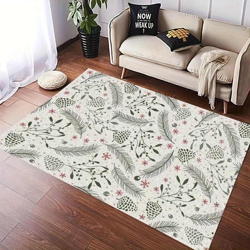 Vintage Christmas Tree & Snowflake Kitchen Rug Non-slip Mat