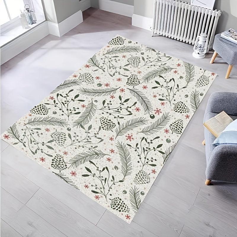 Vintage Christmas Tree & Snowflake Kitchen Rug Non-slip Mat