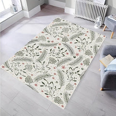 Vintage Christmas Tree & Snowflake Kitchen Rug Non-slip Mat
