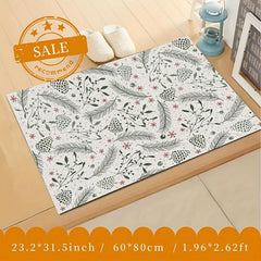 Vintage Christmas Tree & Snowflake Kitchen Rug Non-slip Mat