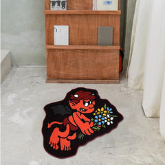 1pc Halloween Funny Decoration Rugs Home Bedroom Bedside Carpet