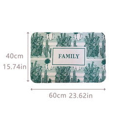 Cactus Pattern Floor Mat Soft Non slip Bath Rug Machine Washable Bath Mat