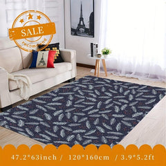 Christmas Leaves Kitchen Rug Soft Faux Sheepskin Floor Mat