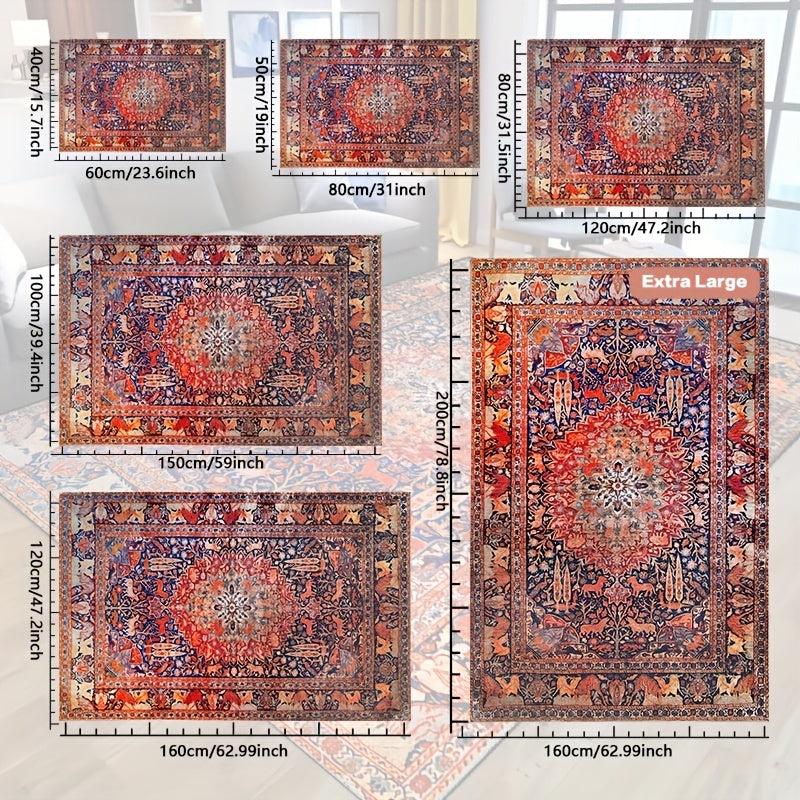 Vintage Boho Non-slip Resistant Rug Machine Washable Waterproof Carpet