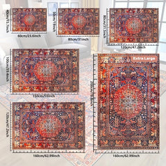 Vintage Boho Non-slip Resistant Rug Machine Washable Waterproof Carpet