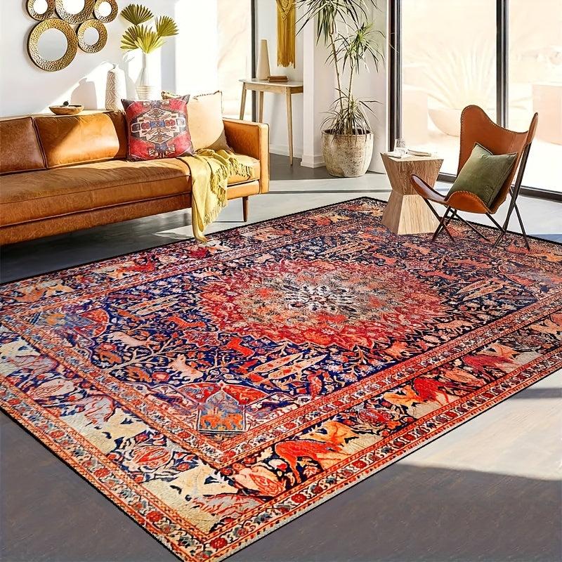 Vintage Boho Non-slip Resistant Rug Machine Washable Waterproof Carpet