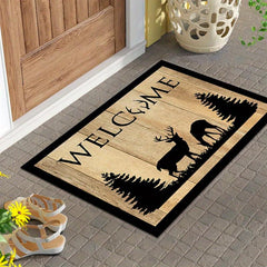 Non Slip Coconut Brown Entry Door Mat Soft Water Absorbent