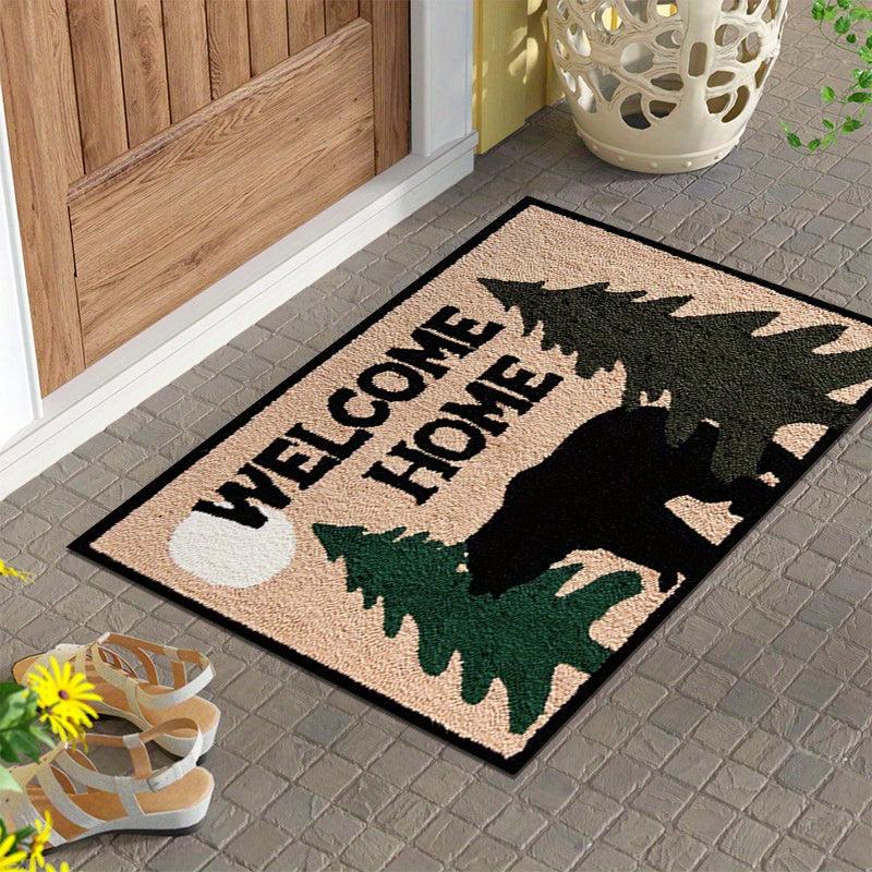 Non Slip Coconut Brown Entry Door Mat Soft Water Absorbent