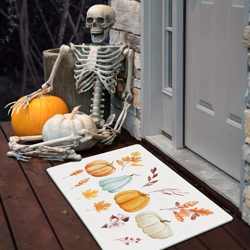 Halloween Pumpkin Pattern Kitchen Rug Anti-slip Mat