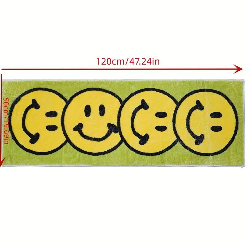 Smiling Face Pattern Floor Mat Household Bedroom Bedside Blanket