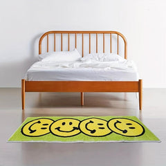 Smiling Face Pattern Floor Mat Household Bedroom Bedside Blanket