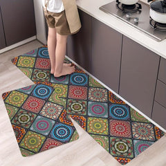 Boho Printed Kitchen Mat Non Slip Geometric Bath Rug Modern Carpet