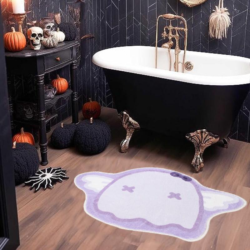 Thick Fluffy Halloween Area Rug Faux Cashmere Ghost Carpet