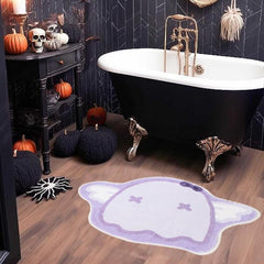 Thick Fluffy Halloween Area Rug Faux Cashmere Ghost Carpet