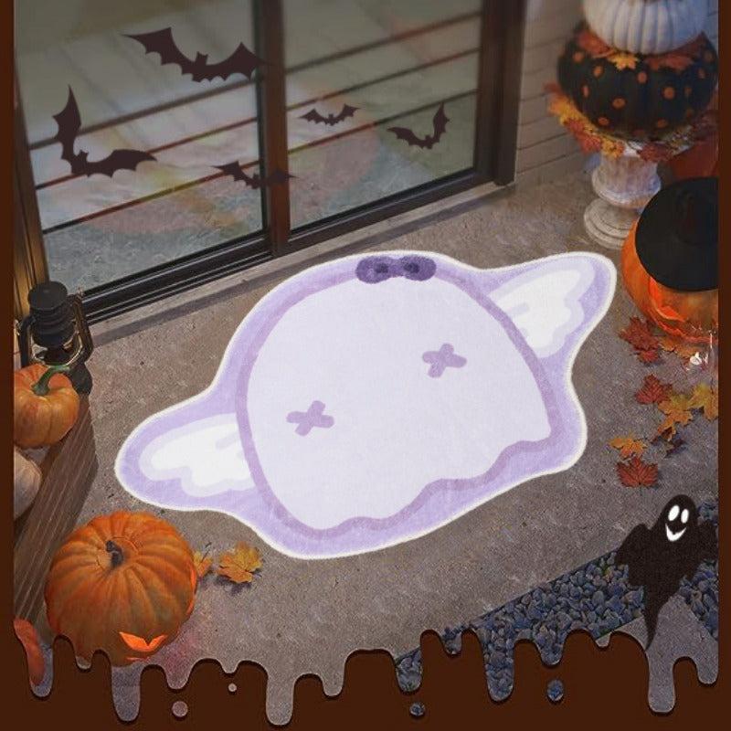 Thick Fluffy Halloween Area Rug Faux Cashmere Ghost Carpet
