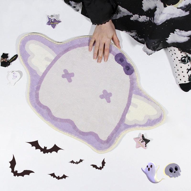 Thick Fluffy Halloween Area Rug Faux Cashmere Ghost Carpet