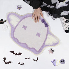 Thick Fluffy Halloween Area Rug Faux Cashmere Ghost Carpet