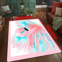 Pink Flamingo Kitchen Rug 3D Printing Girls Carpets Non Slip