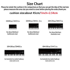 3D Printing Kitchen Rug Music Piano Key Mat Non-slip Floor Carpet