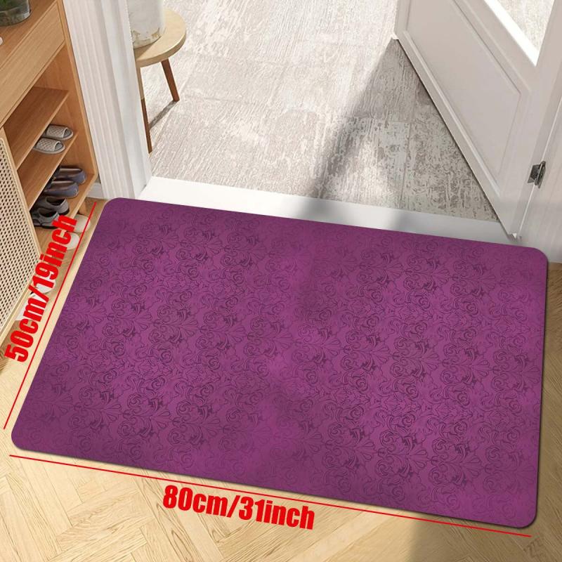 Medieval Vintage Flower Pattern Carpet Horror Entrance Rug