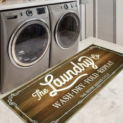 Farmhouse Laundry Room Rug Runner Non Slip Machine Washable