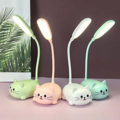 Adjustable Cat Night Light USB Rechargeable LED Desk Lamp